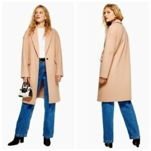 Topshop Camel Drop Shoulder Coat